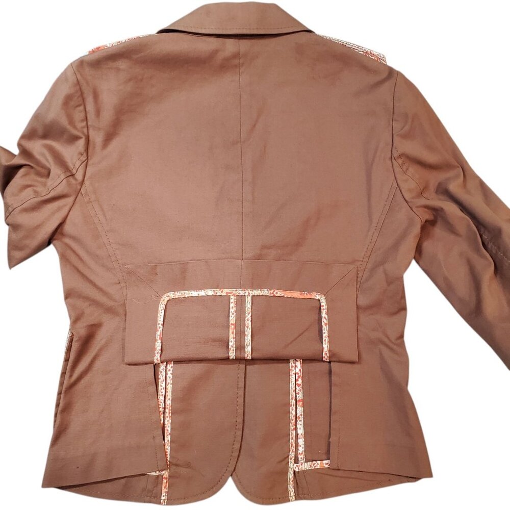 The Limited Womens Blazer Jacket 2 Brown Notch Lapel Pockets Single Breasted - Picture 7 of 13